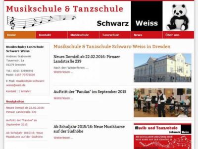 Webdesign Musikschule Tanzschule Dresden